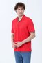 Men's Polo Collar Lily Embroidered 100% Cotton T-Shirt Red Gray - 26Y 2118 - 6