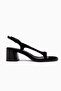 Julie Genuine Leather Black Suede Heeled Women's Sandals - 2