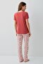 Women's V-Neck Summer Pajama Set – 50% Cotton 50% Modal - 4