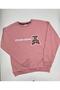 Girl's Stylesh Desing Printed Sweat Salmon Color Sweatshirt