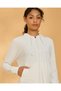 Women Ivory Hooded Zip Through Sweatshirt - 4