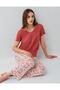 Women's V-Neck Summer Pajama Set – 50% Cotton 50% Modal
