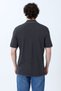 Men's Polo Collar Lily Embroidered 100% Cotton T-Shirt Anthracite Gray - 26Y 2118 - 6