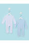 Baby Boys Blue And White 2 Piece Sleepsuit Set - 4