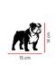Bulldog Sticker - English Bulldog Car Sticker - Dog Auto Sticker 15X14Cm - 4