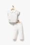 Stone Printed Trousers Short Sleeve 2-Piece Summer Girl Set 3708 Smr - 3
