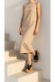 Women's High Straw Look Wedge Heel Sandals Shoes Slippers with Closed Top Buckle Detail - 6