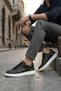 Raw black men's leather shoes - 5