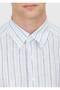 Blue Striped Regular Fit Long Woven Casual 100% Linen Shirt - 4