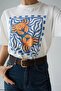 Crab Printed Standard Women's T-Shirt Light Ecru - 3