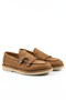 Genuine Leather Camel Nubuck Double Buckle Loafer Men's Shoes - E4598 - 2