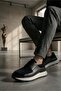 Silva black men's leather shoes - 6