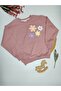 Girl's Pink Floral Embroidered Sweatshirt - 2