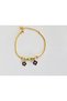 Steel Bracelet Gold Color with Blue Flower Charms 316 L Steel Bracelet - 2