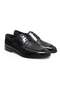 Black Color Lace-Up Genuine Leather Leather Sole Men's Shoes