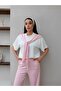 Contrast Detail Shawl Tracksuit Set - 2