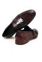 Brown Laceless Genuine Leather Leather Sole Completely Knitted Men's Shoes - 2