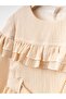 Girl's Dress with Ruffles on the Shoulder - 2