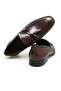 Brown Laceless Genuine Leather Men's Shoes - 2