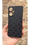 Poco F5 Compatible Mini Black Heart Patterned Silicone Shock Absorbing Classic Protective Rubber Case - 3