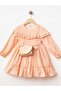 Girl's Dress with Ruffles on the Shoulder - 2