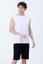 Men's Crew Neck Basic 100% Cotton Sleeveless T-Shirt White - 26Y 1000