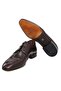 Brown Lace-Up Genuine Leather Sole Men's Shoes - 3