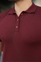 Men's Standard Fit Regular Cut Polo Collar Knitwear T-Shirt - 5