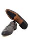 Gray Color Laceless Genuine Leather Leather Sole Men's Shoes - 3