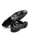 Black Color Laceless Genuine Leather Suede Men's Shoes - 2