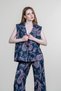 Women's Summer Laci High Waist Back Slit Jacket Collar Vest and Belted Trousers Casual Daily Office Stylish Set 1311 - 3