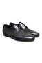 Dark Blue Color Lace-Up Genuine Leather Men's Shoes