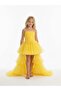 Girl's Tulle Front Short Back Court Train Evening Dress - 5