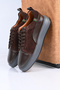 Lace-Up Eva Sole Genuine Leather Sneaker 174-22034 Men's Shoes - 8