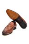 Brown Laceless Genuine Leather Leather Sole Men's Shoes - 3