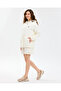 S2610026 W Soft Touch Full Zip Zippered Hooded Women's Sweatshirt White - 2