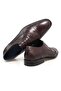 Brown Lace-Up Genuine Leather Sole Men's Shoes - 2