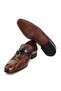 Tan Color Laceless Genuine Leather Leather Sole Men's Shoes - 3