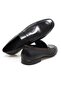 Black Color Laceless Genuine Leather Leather Sole Men's Shoes - 2