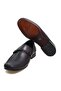 Black Color Laceless Genuine Leather Men's Shoes - 3