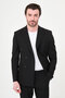Straight Slim Fit Wide Collar Double Breasted Men's Suit Black - 45469.26Y - 4