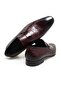 Burgundy Color Laceless Genuine Leather Men's Shoes - 2