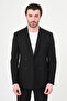 Straight Slim Fit Wide Collar Double Breasted Men's Suit Black - 45469.26Y - 5
