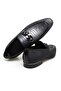 Gray Color Laceless Genuine Leather Men's Shoes - 2