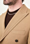 Straight Slim Fit Wide Collar Double Breasted Men's Suit Camel - 45469.26Y - 2