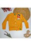 Girl's Orange Button Detailed Cardigan Sweatshirt