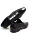 Black Color Laceless Genuine Leather Men's Shoes - 2