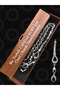 Black Enamel-Embellished Metal Prayer Beads with Tassel and Cross, Prayer Beads with Wooden Box