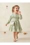 Girl's Dress with Ruffles on the Shoulder