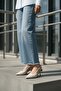 Margaret Beige Women's (3 cm Heeled) Pointed Toe Short Kitten Heel Shoes - 7